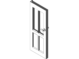 Amazing wooden interior door designs. Interior Wooden Door 4 Panel Clear Glass Deanta Nm4g 3d Cad Model Library Grabcad