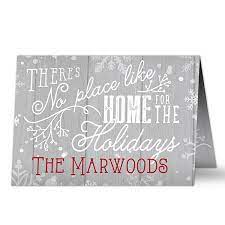 Personalized christmas cards no photo. Personalized Christmas Cards No Place Like Home