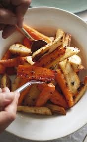 Roast Carrots Parsnips With Honey Mustard Recipe Honey Mustard Recipes Honey Recipes Vegetable Recipes