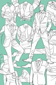 Draw the neck of the man with two short vertical lines coming down from the bottom left and right sides of the head. 45 Suit Tie Ideas Pose Reference Drawing Clothes Poses