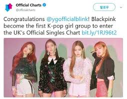 Blackpink Becomes First K Pop Female Act To Hit U K Singles