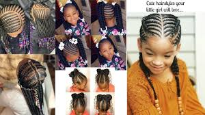 You can also transition your look to a braided hairstyle like cornrows. Little Girls Braided Hairstyle Ogc Youtube