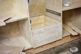 So cut the sides 12″ x the height you need, and the top and bottom section should be cut 12″ deep x the width you need. How To Build Diy Garage Cabinets And Drawers Thediyplan