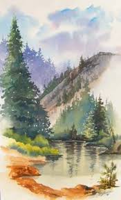 Landscape Drawing Nature Water Colors 38 Ideas Watercolor Landscape Paintings Landscape Drawings Landscape Paintings
