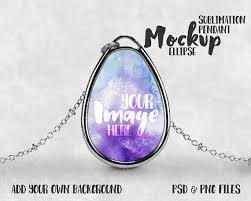 Dye Sublimation Ellipse Shaped Pendant Mockup Template With Free Psd Mockups Templates Mockup Free Psd Ellipse Shape