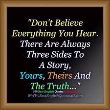 Don T Believe Everything You Hear English Quotes Best English Quotes Quotes