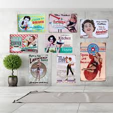 Whether you're looking for a vintage car metal signs or vintage metal signs, we've got you covered with a variety of styles. Retro Metal Tin Signs Plate Diner S Ready Poster Mom S Kitchen Art Wall Decor Home Decor Garden Plaques