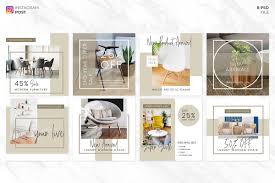 Furniture Instagram Post Template Ad Interior Design Post Furniture Affiliate Desain