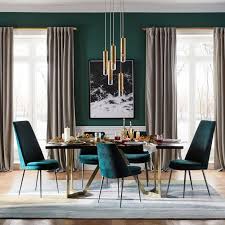 Come With Us And Find The Vintage World Of Modern Furniture And Lighting Get The Best Home Decor Green Dining Room Dining Room Interiors Velvet Dining Chairs