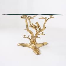 Coffee table proximity complements a variety of furniture styles. Glass Solid Brass Coffee Table With Birds By Willy Daro Belgium 1970 S 159372