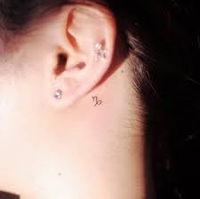 Check spelling or type a new query. Capricorn Zodiac Symbol Tattoo Behind The Left Ear