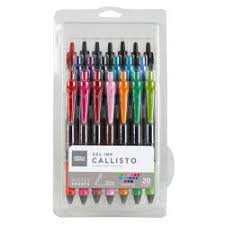 Office Depot Brand Callisto Retractable Gel Ink Pens Medium Point 0 7 Mm Visible Ink Supply Assorted Fashion Ink Colors Pack Of 20 Office Depot