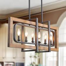 Lnc 6 Light Black Geometric Wood Candle Chandelier A03429 The Home Depot In 2020 Dining Lighting Dining Room Lighting Candle Chandelier
