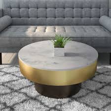 ··· unique design black marble white coffee table 15 years manufacture experience foshan carolf furniture co., ltd. Marble Coffee Table In White With Gold And Black Base Martina Furniture123