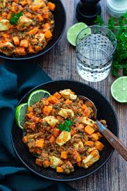 Dahl De Lentilles Vertes A La Patate Douce Et Poulet Amandine Cooking En 2020 Recette Patate Douce Recettes De Cuisine Dahl Lentilles