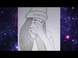 تعليم الرسم بالرصاص رسم فتاة بقبعة how to draw girl with cap for beginners youtube easy drawings girl drawing drawings