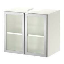 Lillangen cabinet for washing machine. Lillangen Wash Basin Base Cabinet W 2 Doors White Aluminium Ikeapedia