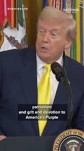 President Donald Trump hosted 100 Purple Heart recipients at the White  House