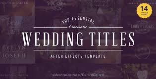 Play Preview Video Wedding Titles Wedding Videos After Effects Templates