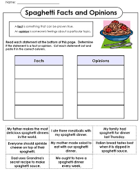 fact and opinion worksheets