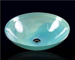 Vessel sinks bring style and elegance to a bath, creating the appeal of art on a pedestal. Aqua Blown Glass Vessel Sink Sinksgallery Price 1 400 00 From Www Glasssinksonline Com Glass Vessel Sinks Vessel Sink Bathroom Sink