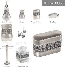 We take great pride in our global reputation as a leading u.s. Creative Scents Brushed Nickel Bathroom Accessories Set 4 Piece Bath Ensemble Bath Set Collection Features Soap Dispenser Pump Toothbrush Holder Tumbler Soap Dish Silver Mosaic Glass Amazon Co Uk