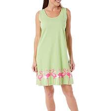 Beallsflorida Coral Bay Womens Flamingo Border Leisure Dress Leisure Dress Dresses Women