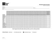 menstrual chart template menstrual record chart template