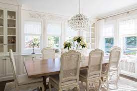 China cabinet's collection at sohomod also gives you a lot of variety with finishes and design work. French Dining Room With Built In China Cabinet Transitional Dining Room Benjamin Moore White Dove