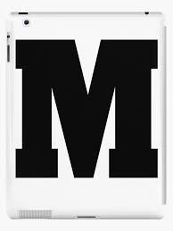 Coque et skin adhésive iPad for Sale avec l'œuvre « Alphabet M (lettre  majuscule m), lettre M » de l'artiste MKCoolDesigns MK | Redbubble