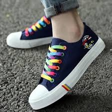Women Casual Shoes Lace Up Canvas Breathable Light Sneakers Tenis Vans Feminino Tenis Feminino Vans Feminino