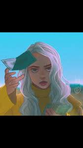 Accidentally posting your amazing cover to youtube may just be the greatest accident you've ever done. Billie Eilish Cartoon Wallpapers Wallpaper Cave