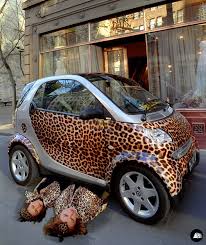 Le Louvre Leopard Skin Full Vehicle Wrap Smart Fortwo Themed Personal Autoskin Smart Roadster Smart Fortwo Benz Smart