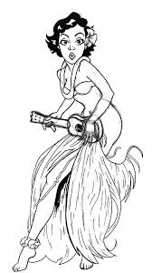 Song for the mira page 2. Hula Girl Play Ukulele Coloring Pages Coloring Sky