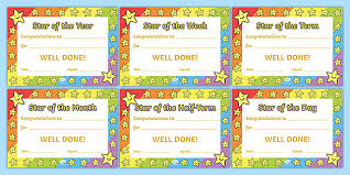 Santa's official nice list certificate. Star Of The Week Award Certificate For Good Behaviour