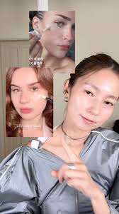 巷で噂のjelly doughnuts blush🍩, こじつけ感あるなーと思ってたんですが、やってみたら意外に良かったです。,  ティントチークの発色としハイライターが一緒に混ざることで程よいピンクになる感じ。, #jellydoughnuts