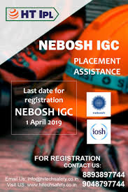 Get Certified In Nebosh And Iosh From Htipl Join Htipl Last Date For Registration Nebosh Igc April 1 2019 Nebosh Safety Training Advanced Training Education