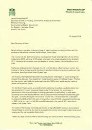 When addressing a cover letter follow the standard rules of uk business letter formatting. Kerry Signs Letter To The Housing Minister Calling For Government To Address The Housing Crisis Kerry Mccarthy