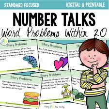 Full curriculum of exercises and videos. First Grade Word Problem Number Talks For Addition And Subtraction Within 20 Primary Bliss Teaching