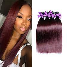 Brazilian Red Ombre Human Hair 4 Bundles Straight Dark Red 1b 99j Brazilian Burgundy Hair Weave Soft S Weave Hairstyles Black Hairstyles With Weave Hair Styles