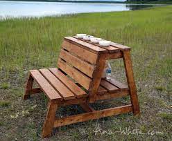 A 6 to 12 inch deep gravel layer can provide sufficient drainage for most diy fire pits. Firepit Benches With Table And Storage Fire Pit Bench Firepit Benches Ana White