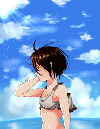 Anime at the beach drawing. Alejandro Uriel On Twitter Anime Girl 18 Anime Animestyle Animegirl Beach Background Drawing Conceptart