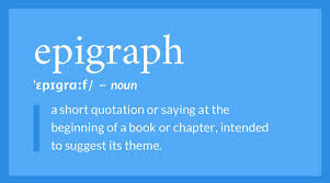 At the beginning of chapter nine, we have this: What Is An Epigraph An Author S Guide