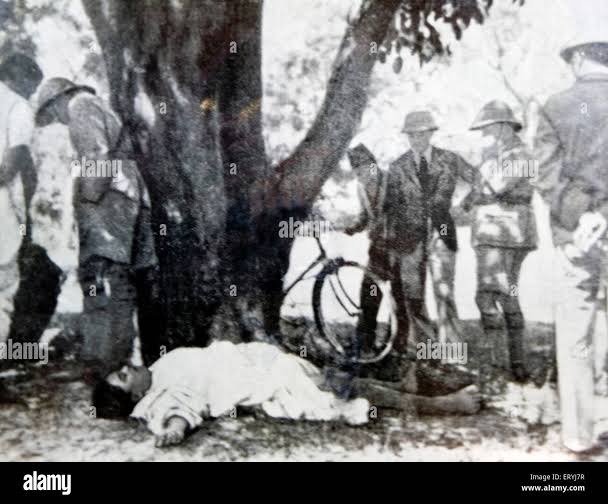 Chandrasekhar Azad shot dead by police in Alfred Park ; Allahabad ; Uttar Pradesh ; India 27 February 1931 Indian freedom fighter Stock Photo - Alamy