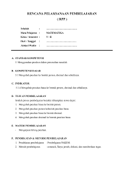 Maybe you would like to learn more about one of these? Doc Rpp Matematika Kelas V Doc Angga Fi Academia Edu