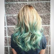 Blonde To Teal Balayage Hair Colors Ideas Ombre Hair Blonde Girl Hair Colors Pastel Green Hair