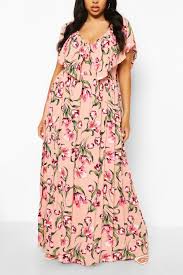 Shop the latest plus size maxi dresses online at you + all. Women S Plus Floral Ruffle Maxi Dress Boohoo Uk