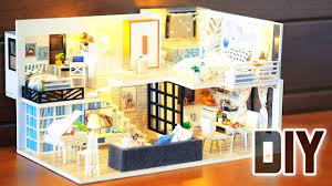Diy Miniature Dollhouse Kit Shine Your Way With Two Bedroom Youtube Dollhouse Kits Dollhouse Miniatures Doll House