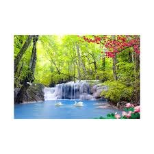 We hope you enjoy our growing collection of hd images to use as a background or. Zankhi Art Beautiful Waterfall Natural Scenery Painting Sparkle Coated Self Adhesive Wallpaper Without Frame Digital Reprint 24 Inch X 36 Inch Painting Amazon In Home Kitchen