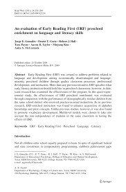 After doing so, if you are a current student or alumnus of west texas a&m university,. Pdf An Evaluation Of Early Reading First Erf Preschool Enrichment On Language And Literacy Skills